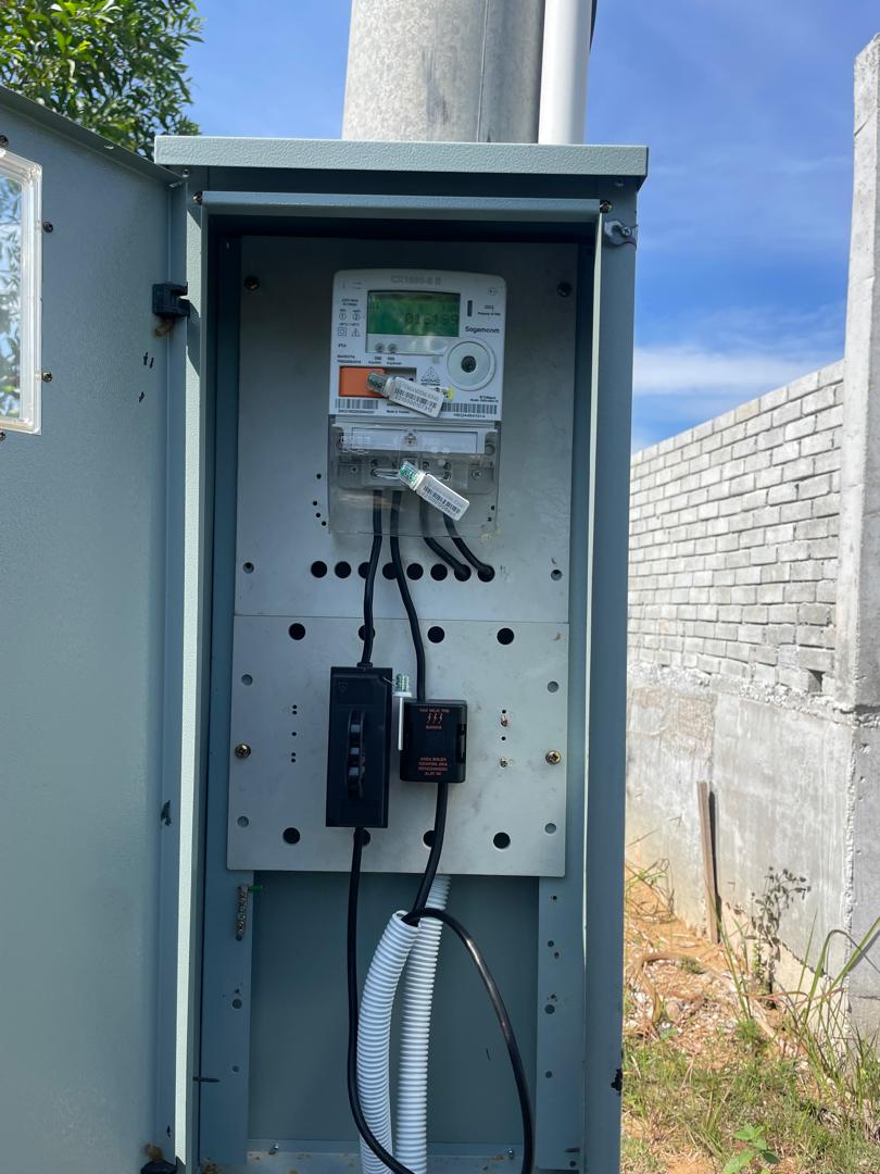 Pemasangan box meter sementara di tapak projek, Bangi Selangor